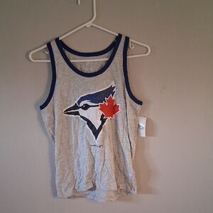 Gray Tank Top with Blue Jay Logo
